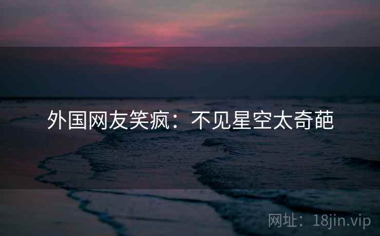 外国网友笑疯：不见星空太奇葩